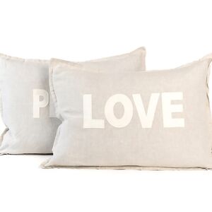 Pom Pom at Home Cream Love Pillow Set